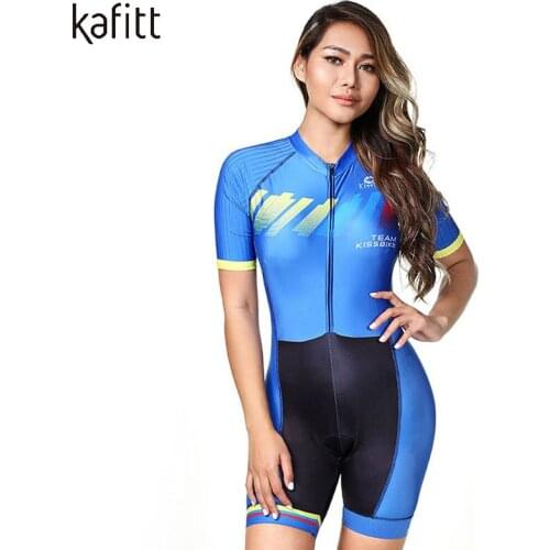Womens Triathlon Sports Cycling Suit Summer Short-sleeved Cycling Suit Back Bib Pants Shorts Jumpsuit Cycling Suit