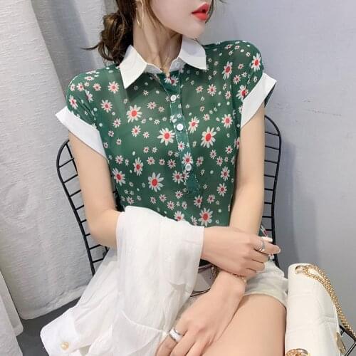 Make web celebrity Europe summer wear new shirt printing color fashion han edition dress with short sleeves