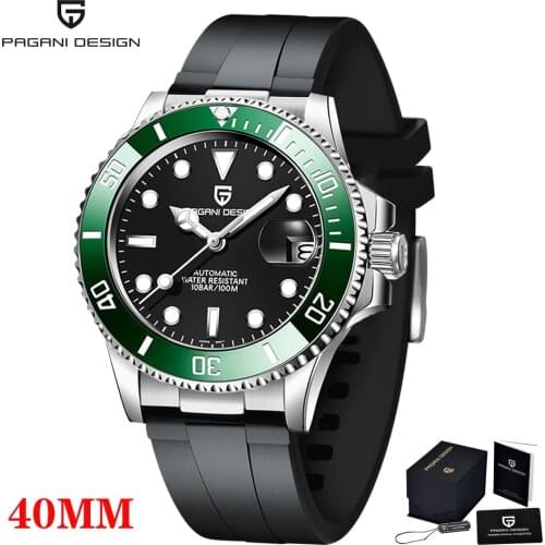 2020 PAGANI Design Top Brand New Sport Men Automatic Mechanical Wristwatch NH35 Green Watch Men Waterproof Watches Reloj Hombre