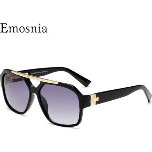 2021 Fashion Personality Square Sunglasses Men Women Retro Brand Designer Goggle Sun Glasses Clear Lens Female Style UV400