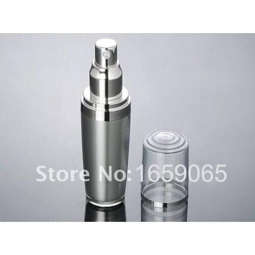 30ml acrylic silver lotion pump bottle mist spray bottle cosmetic container Cosmetic bottle refillable Cosmetic Packaging