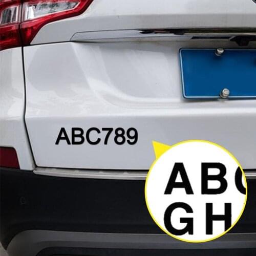 3D Alphabet Badge Chrome Silver Letters Numbers Logo Car Stickers Automobiles Car Accessories Reflective Waterproof Sunshade