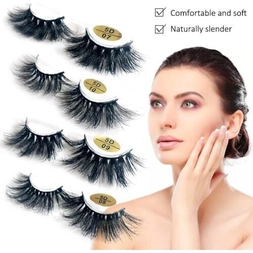 5D Mink Eyelashes Long Lasting Mink Lashes Natural Dramatic Volume Eyelashes Extension Thick Long False Eyelashes Wholesale