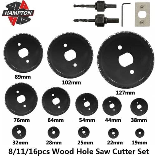 8/11/16pcs Hole Saw Cutting Set 19-127mm Wood Metal Cutter Drill Bit Set Woodworking Cutting Set Core Drill Bits Drilling Tool