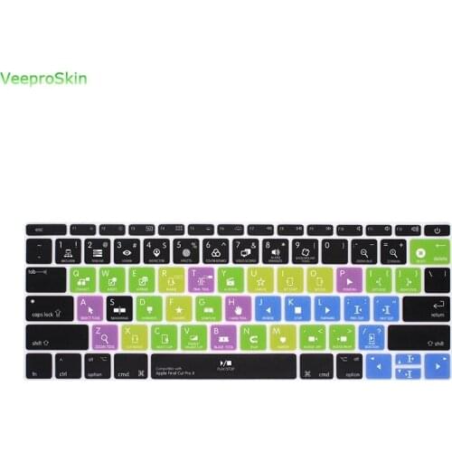 Ableton Live Premiere Pro CC Final Cut Pro X Avid Pro Tools for Macbook Retina 12 A1534 US Silicone Shortcuts Keyboard Cover