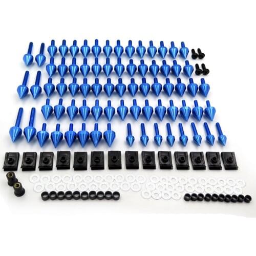 Aftermarket free shipping motorcycle parts Alloy Complete Fairing Bolt Kit Bodywork Screws Nuts For Suzuki Honda