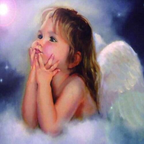 Zhui Star Embroidery Angel Girl 5D DIY Diamond Painting Full Drill Mosaic Pictures Of Rhinestones Home Decor ​Wall Sticker