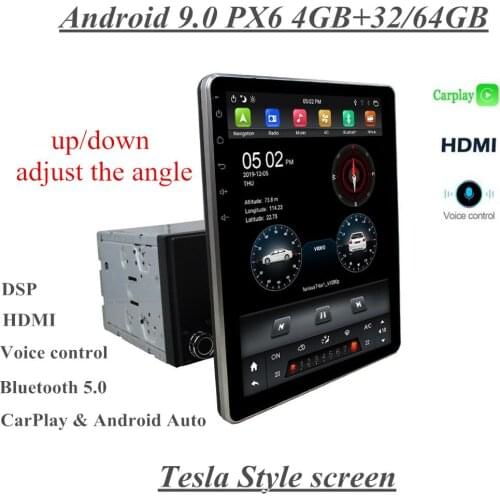 CarPlay DSP PX6 Vertical screen Universal 2 DIN 9.7" Android 9.0 Car Radio DVD GPS Bluetooth 5.0 WIFI Multimedia player