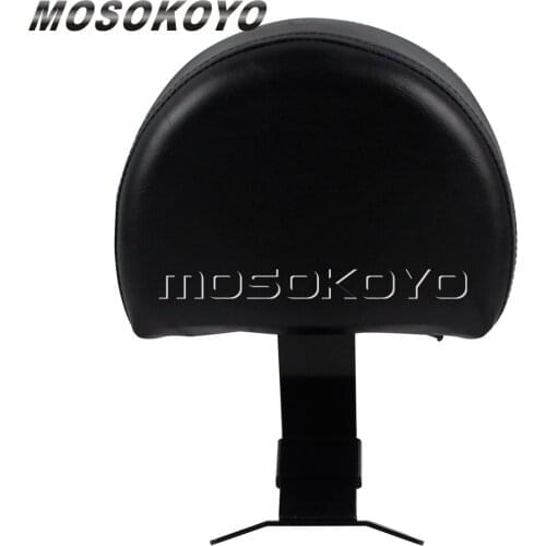 Black Motorcycle Detachable Adjustable Driver Backrest For Harley 2007-UP Softail Classic PU Leather Plug-in Backrest Pad