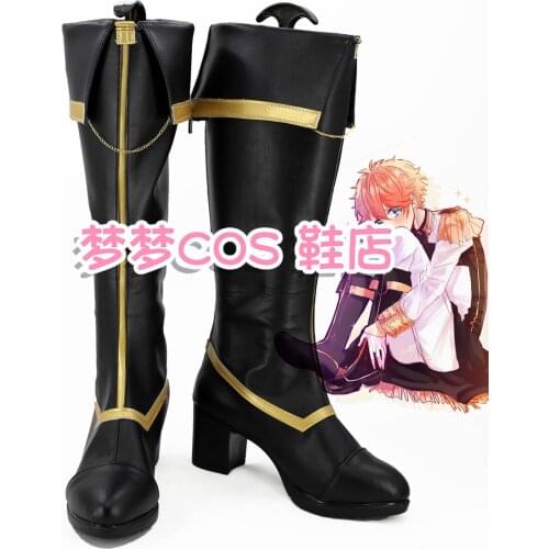 Ensemble Stars Trickstar Mao Isara Hokuto Hidaka Subaru Akehoshi Makoto Yuuki Black Shoes Cosplay Long Boots Custom Made