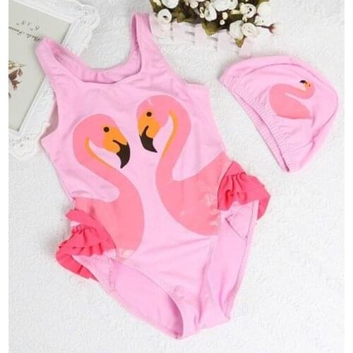 Childrens swimwear one-piece briefs hooded suit Korean version of the self-cultivation comfortable swimming beachwear