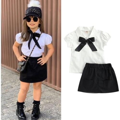 Citgeett Summer Kids Baby Girl Short Sleeves Tops Skirt Short Sleeve Cardigan Solid Shorts Clothes Set