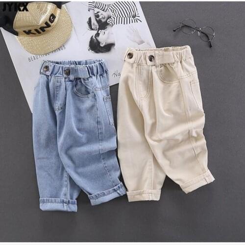 Autumn And Spring BoyJeans Pants Children Clothes Cotton Casual Kids Trousers Denim Baby Clothes-6 Years Old Blue-Cartoon