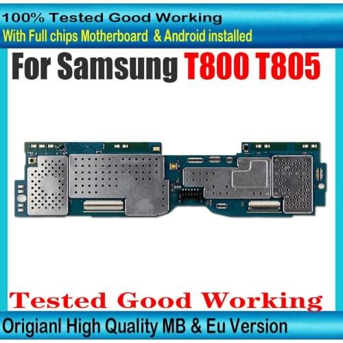 Eu Version for Samsung Galaxy Tab S T800 T805 Motherboard original unlocked mainboard Logic Board Circuits card fee Flex Cable