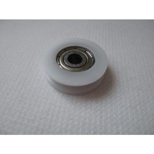 Fixmee 1pcs 24mm Round Groove Nylon Pulley Wheels Roller for 2mm rope w/ 625ZZ Bearing