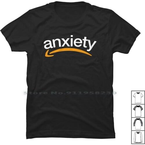 Anxiety For Dark T Shirt 100% Cotton Alternative Streetwear Street Rapper Wear Sing Dark Emo Ear Ark