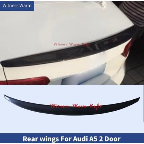 Carbon Fiber Racing Rear Trunk Lip Spoiler Wing for Audi A5 Cabriolet 2-Door 2009 - 2016 Boot Lip