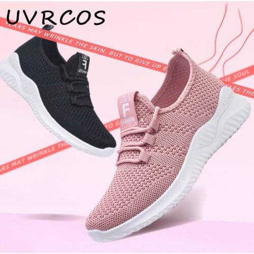 Womens Sneakers Fashion Mesh Sports Shoes Breathable Knitted Shoes Outdoor Comfort Running Shoes Casual Soft Walk Slip On Shoes