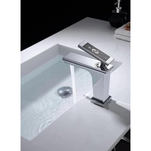 Constellation Square tap Bathroom Single Hole washbasin sink Faucet deck mounted Chrome color