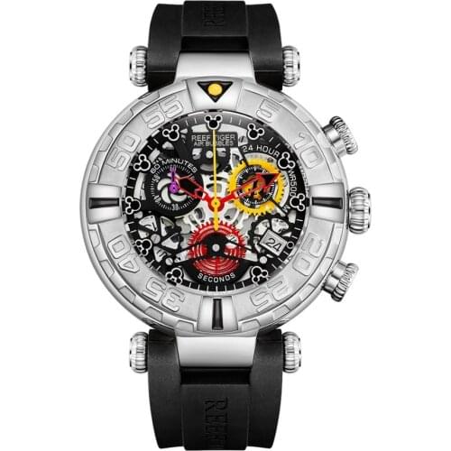 Reef Tiger men wrist watch,mens luxury watches 2020 man chronograph waterproof quartz wristwatch sport relogio masculino fashion