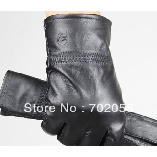 Mens real Leather gloves leather GLOVE gift accessory wholesale from factory 12 pairs/lot #3170