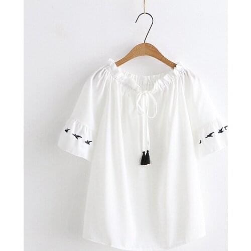 2021 Summer New Women Blouse Women Summer Short Sleeve Shirt Tops #50629