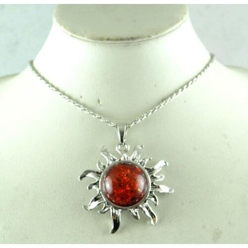 The New Fashion Precious Modernist teardrop golden honey pressed Ambers Pendant Necklace jewellery making A24