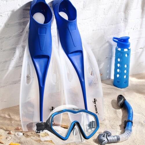 New Professional Scuba Diving Masks Snorkeling Set Adult Silicone Anti-Fog Goggles Glasses Swimming Fins Set Diving Equipment