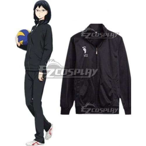 Volleyball Juvenile Black Sportswear Coat Top Jacket Halloween Adult Daily Wear Coat Festival Carnival Cosplay Costume E001