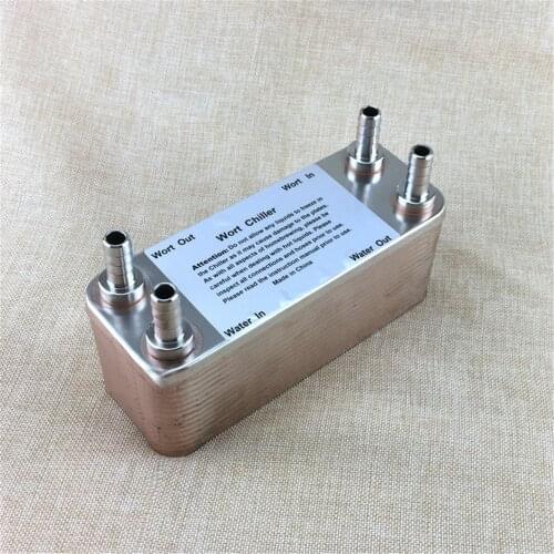 Brew beer 30 Plates Beer Wort Chiller x 1/2" Barb Garden Hose Thread Plate Heat Exchanger Stainless steel 304 Homebrew Chillers