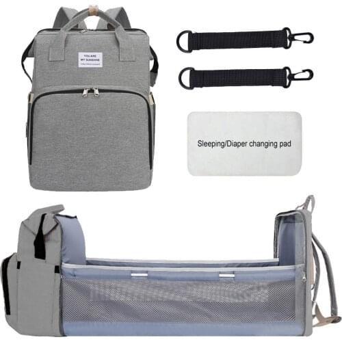 Portable Diaper Bag Folding Baby Travel Large Backapack Baby Bed Diaper Changing Table Pads for Mom Dad Baby