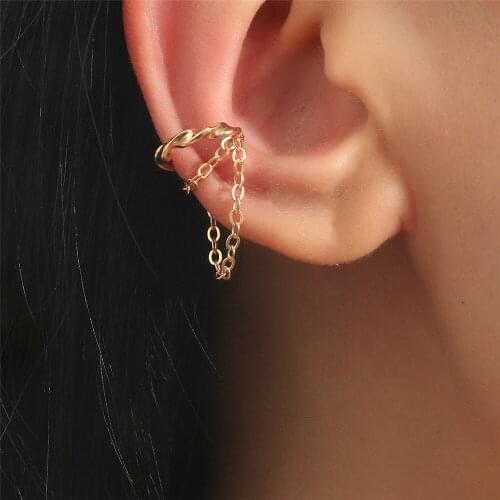 Trendy Long Chain Tassel Earrings Temperament Crystal Threader Drop Dangle Popular Hoop Earrings Women Gift Party Jewelry