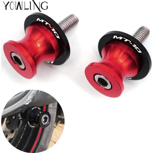 6mm Motorcycle CNC Swingarm Sliders Spools Paddock Stand Bobbins Swing Arm For YAMAHA MT-10 MT 10 FZ-10 FZ10 MT10 2015 2016 2017