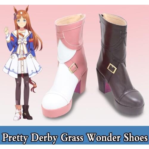 Uma Musume Pretty Derby Special Week Grass Wonder Cosplay Shoes Boots Halloween Costume Accessories Cute lolita shoes Men Women