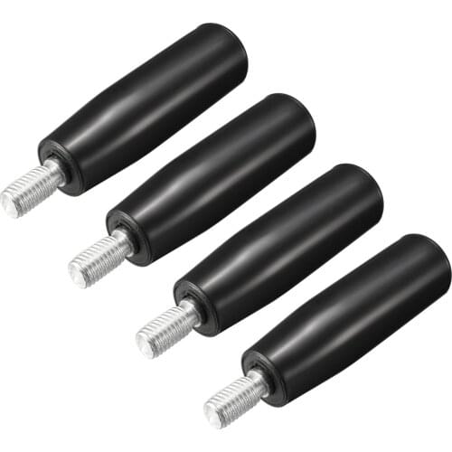 Uxcell 4Pcs Revolving Handwheel Machine Handle M10 Male Threaded Stem for Milling Machinery