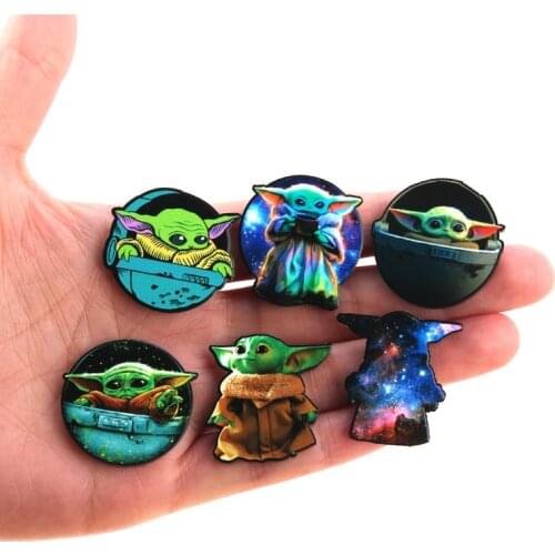 Marvel Star Wars Mandalorian Badge Baby Yoda Master Yoda Series Brooch Pin Bag Ornament Badge Christmas Decoration Birthday Gift