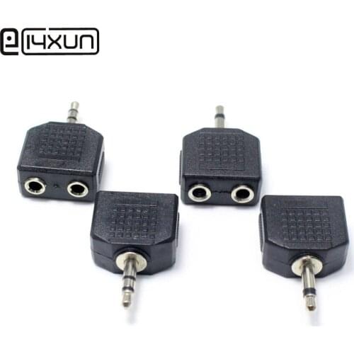 1pcs 3.5mm 2 Pole Mono / 3pole Stereo Male Plug to Female jack Socket 2 in 1 Audio Adapter Connector Headphone Splitter