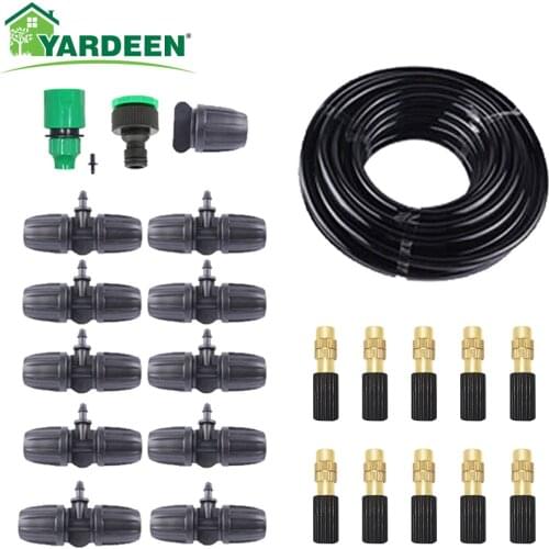 10M Irrigation System Copper Nozzle Adjustable Spray Nozzle Automatic Copper Spray Greenhouse Vegetables Lawn Watering Nozzle