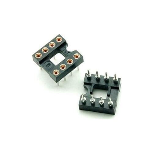 10PCS 8 Pin Round DIP IC Socket Adapter 8Pin Pitch 2.54mm Connector