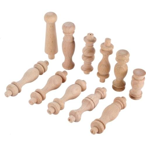 10Pcs Unpainted Woodcarving Decal Corner Applique Frame For Home Furniture Wall Cabinet Door Decorative Wooden Miniature Craft