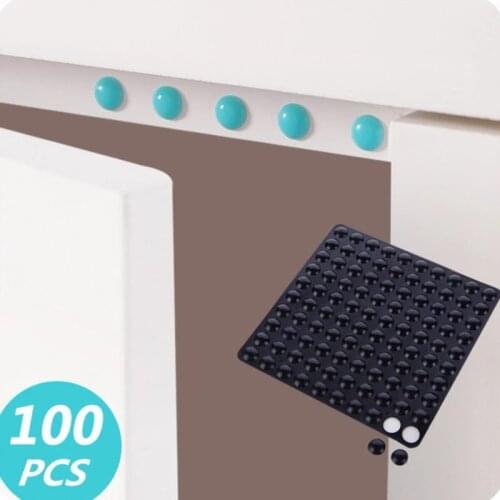 100 Pcs Stickers Self Adhesive Buffer Toilets Drawer Door Cabinets Anti-collision Rubber Furniture Non Slip Silicone Feet Pad