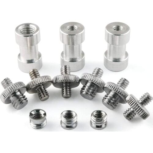 12PCS 1/4'' 3/8'' Metal Threaded Screw Converter Adapter for DSLR Camera, Tripod,Shoulder Rig,Light Stand, Camera Cage