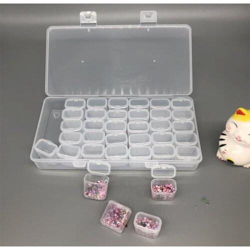 35 grid large capacity rice bead box DIY beaded box diamond painting diamond storage box