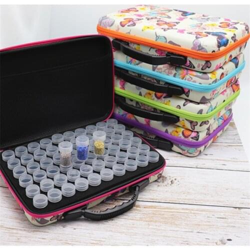 New Arrival Popular 60pcs Beads Drills Container Storge Box For Diamond Painting Embroidery Accessories Women Jewelry Handbag
