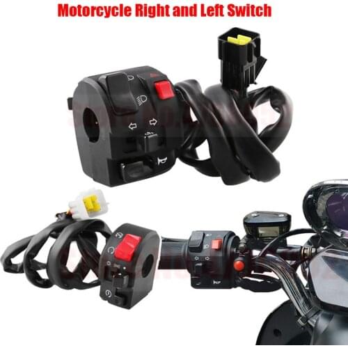 7/8" 22mm Motorcycle Switch Motorbike Horn Turn Signal Electric Fog Lamp Light Start Kill Button Handlebar Controller Switch