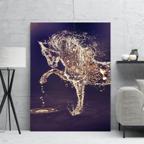 Water Horse Abstract Canvas Painting Nordic Wall Art Picture Modern Hd Posters And Prints Modular Home Living Room Bedroom Decor