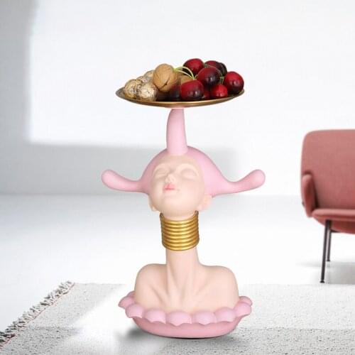 Abstract tray girl decorations home furnishings animal storage tray sundries small fruit tray living room dining room decoration