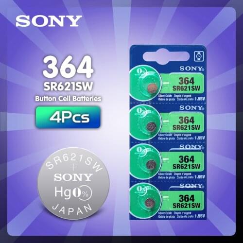 4Pcs Sony 621 Watch Battery AG1 LR621 sr621sw 364A 1.5V LR60 Silver Oxide Button Cell Battery For Watch Electronic Calculator