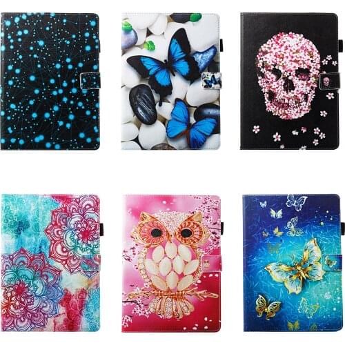Case For Apple iPad Air 3rd Gen 10.5" 2019 iPad Pro 10.5" 2017 Cover Stand Funda Tablet Owl Skull Pattern Shell Auto Sleep/Wake