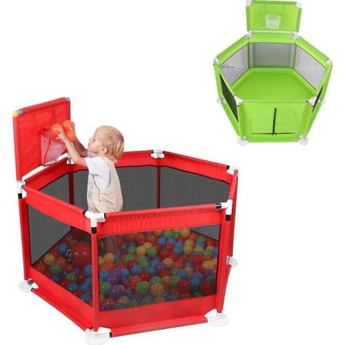 Baby Playpen Fence Folding Barrier For Babies Childrens Playpen Kids Ball Pool Oxford Cloth Baby Bed Fence Child Safety Barrier